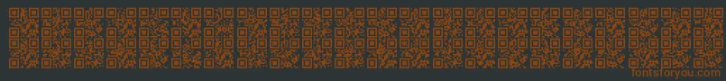 Шрифт Alphanumericqrspace – коричневые шрифты на чёрном фоне
