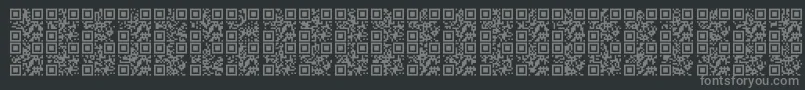 Fonte Alphanumericqrspace – fontes cinzas em um fundo preto