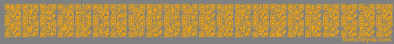 Шрифт Alphanumericqrspace – оранжевые шрифты на сером фоне