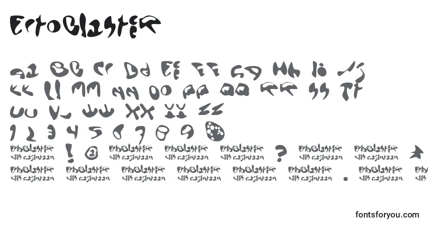 Schriftart Ectoblaster – Alphabet, Zahlen, spezielle Symbole