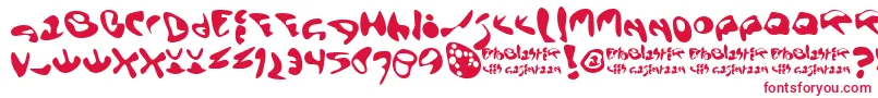 Ectoblaster Font – Red Fonts on White Background