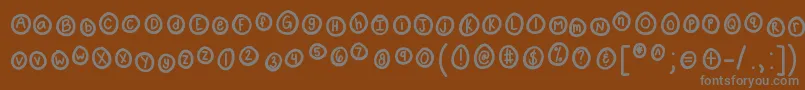 More about Kbpopthebubbly Font Kbpopthebubbly Font – Gray Fonts on Brown Background