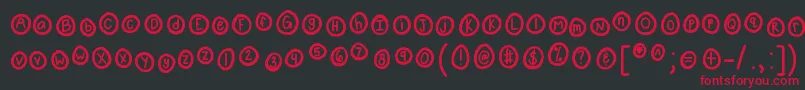 Kbpopthebubbly Font – Red Fonts on Black Background