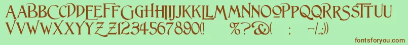 Lightfoot Font – Brown Fonts on Green Background