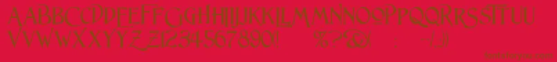 En savoir plus sur la police Lightfoot Police Lightfoot – polices brunes sur fond rouge