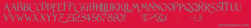 Lightfoot Font – Gray Fonts on Red Background