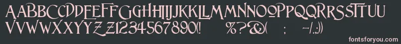 Lightfoot Font – Pink Fonts on Black Background