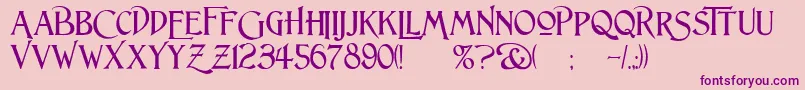 Lightfoot Font – Purple Fonts on Pink Background