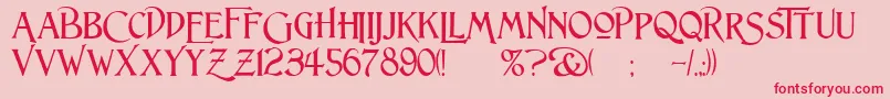 Lightfoot Font – Red Fonts on Pink Background