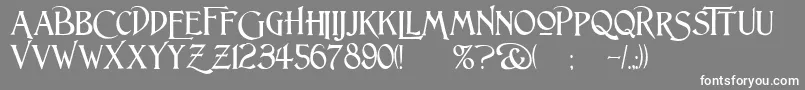 Lightfoot Font – White Fonts on Gray Background