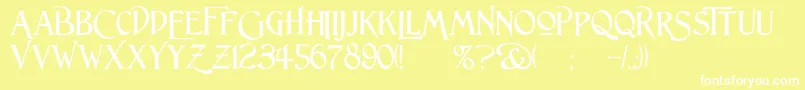 Шрифт Lightfoot – белые шрифты на жёлтом фоне