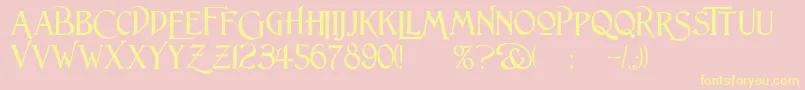 fuente Lightfoot – Fuentes Amarillas Sobre Fondo Rosa
