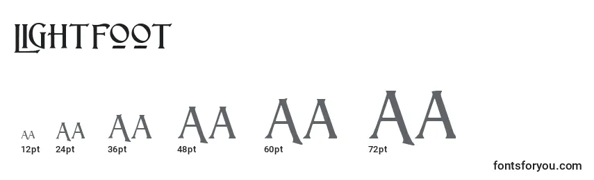 Lightfoot Font Sizes