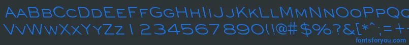 EyechartbackslantRegular Font – Blue Fonts on Black Background