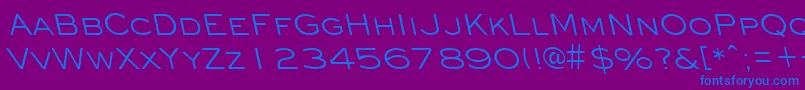 Шрифт EyechartbackslantRegular – синие шрифты на фиолетовом фоне
