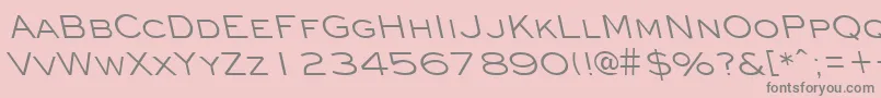 EyechartbackslantRegular-Schriftart – Graue Schriften auf rosa Hintergrund