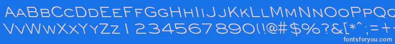 Police EyechartbackslantRegular – polices roses sur fond bleu