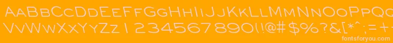 Police EyechartbackslantRegular – polices roses sur fond orange