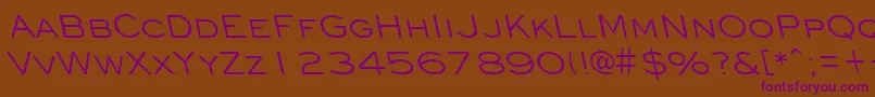 EyechartbackslantRegular Font – Purple Fonts on Brown Background