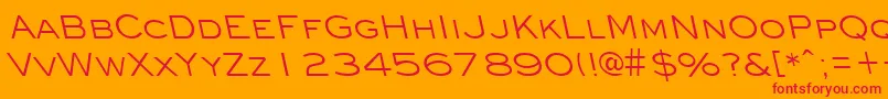 EyechartbackslantRegular Font – Red Fonts on Orange Background