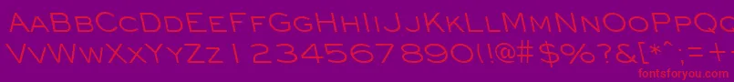 EyechartbackslantRegular Font – Red Fonts on Purple Background