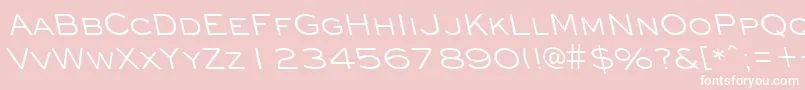 EyechartbackslantRegular Font – White Fonts on Pink Background