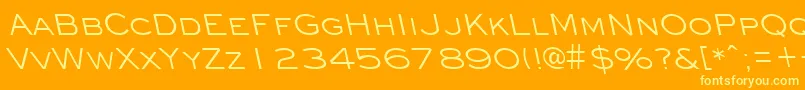 En savoir plus sur la police EyechartbackslantRegular Police EyechartbackslantRegular – polices jaunes sur fond orange