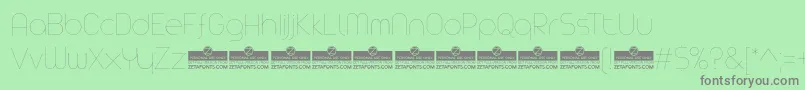 AristaProHairlineTrial Font – Gray Fonts on Green Background