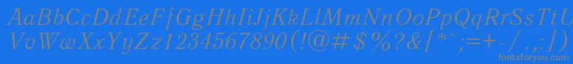 Lisätietoja QuantantiquacItalic-fontista QuantantiquacItalic-fontti – harmaat kirjasimet sinisellä taustalla