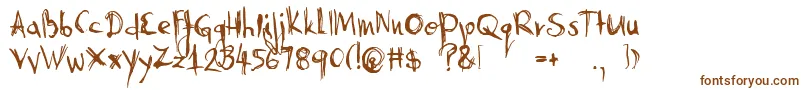 Шрифт AbysmalGaze – коричневые шрифты на белом фоне