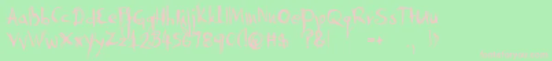 AbysmalGaze Font – Pink Fonts on Green Background