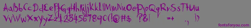 Шрифт AbysmalGaze – фиолетовые шрифты на сером фоне
