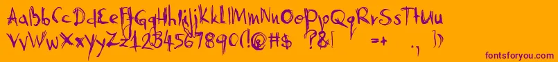 Шрифт AbysmalGaze – фиолетовые шрифты на оранжевом фоне