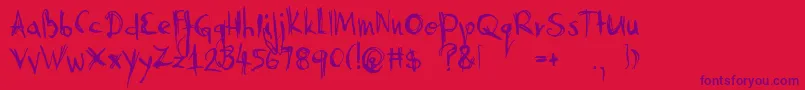 AbysmalGaze Font – Purple Fonts on Red Background