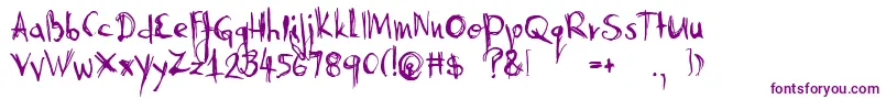 Шрифт AbysmalGaze – фиолетовые шрифты на белом фоне