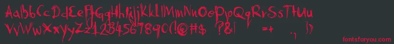 AbysmalGaze Font – Red Fonts on Black Background