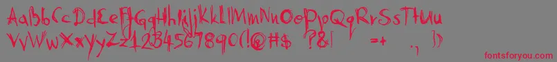 AbysmalGaze Font – Red Fonts on Gray Background