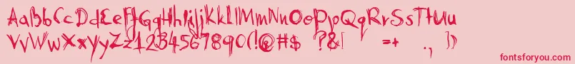 AbysmalGaze Font – Red Fonts on Pink Background