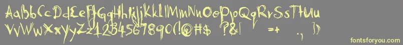 AbysmalGaze Font – Yellow Fonts on Gray Background