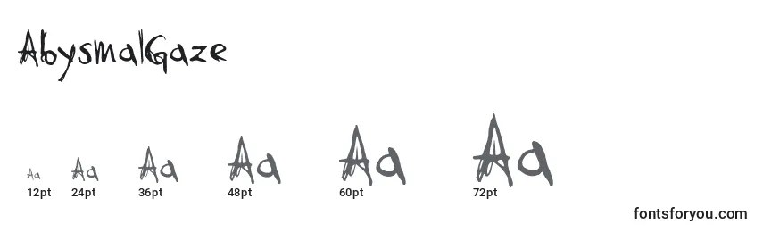 Размеры шрифта AbysmalGaze