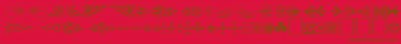 OrnamentTmNormal Font – Brown Fonts on Red Background