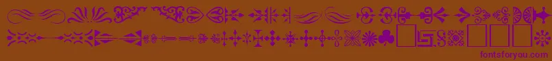 OrnamentTmNormal Font – Purple Fonts on Brown Background