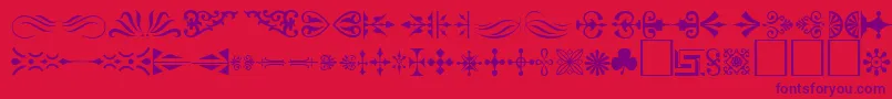 OrnamentTmNormal Font – Purple Fonts on Red Background