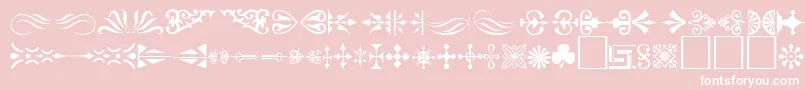 OrnamentTmNormal Font – White Fonts on Pink Background