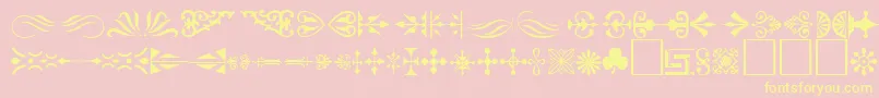 OrnamentTmNormal Font – Yellow Fonts on Pink Background