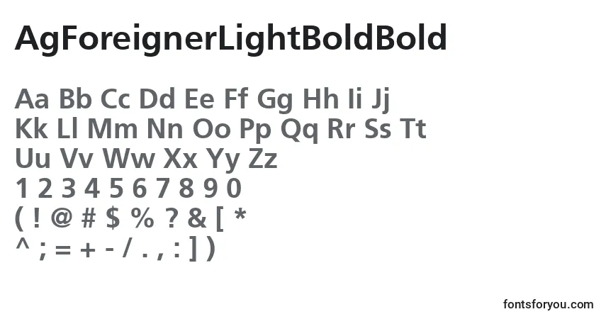 Schriftart AgForeignerLightBoldBold – Alphabet, Zahlen, spezielle Symbole