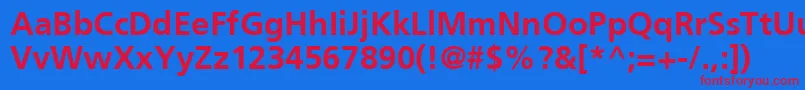 AgForeignerLightBoldBold Font – Red Fonts on Blue Background