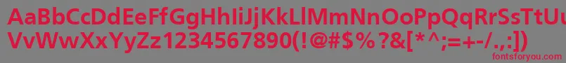 AgForeignerLightBoldBold Font – Red Fonts on Gray Background