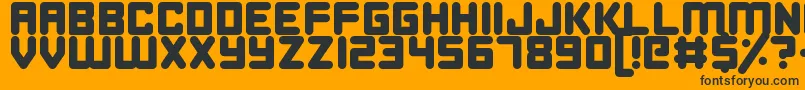 HappyBomb Font – Black Fonts on Orange Background