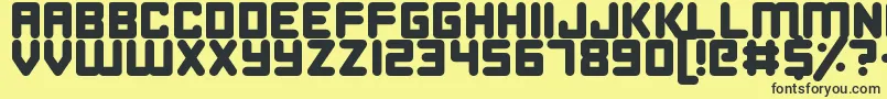 HappyBomb Font – Black Fonts on Yellow Background